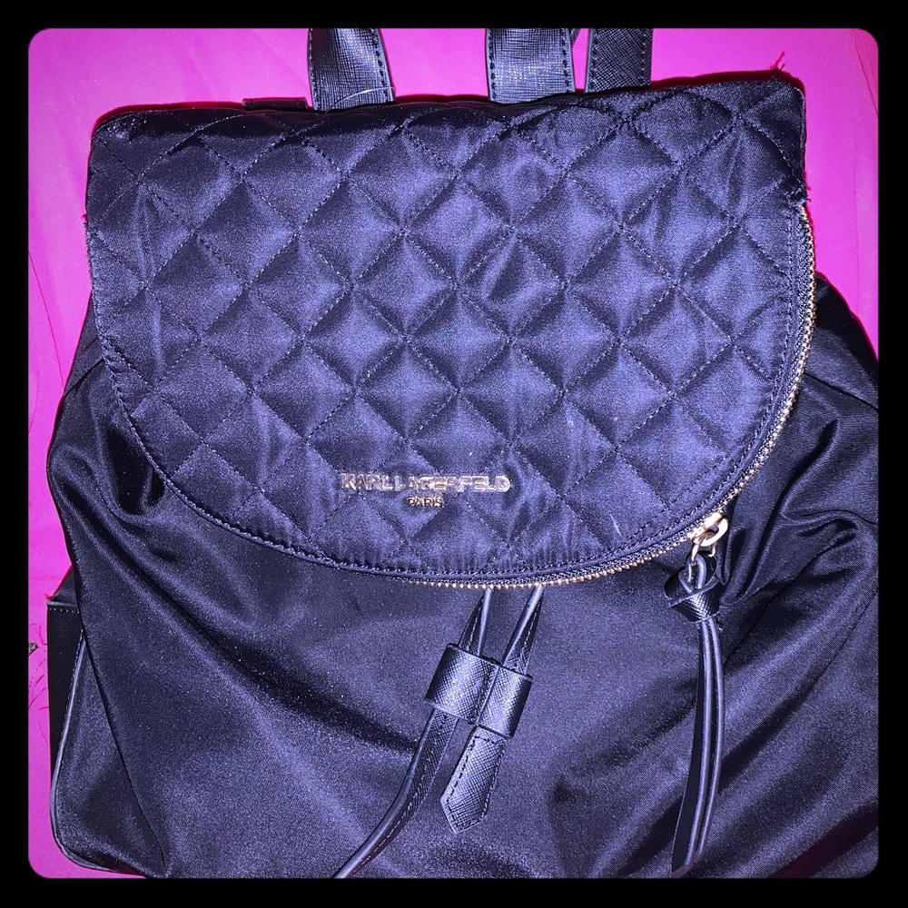 Karl Lagerfeld “Cara” black  knapsack backpack